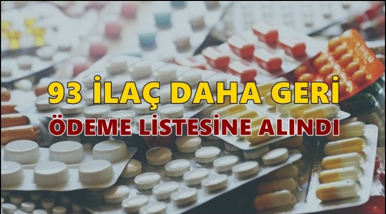 93 ila&ccedil; daha geri &ouml;deme listesine alındı