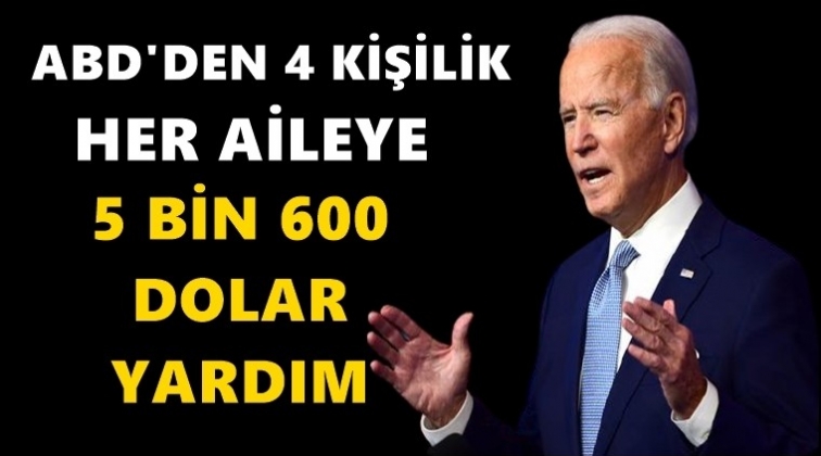 ABD'den 4 kişilik bir aileye 5 bin 600 dolar yardım