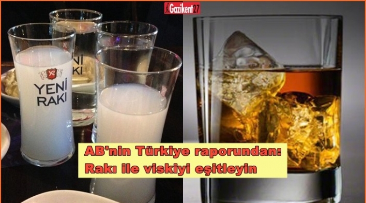 AB'nin Türkiye raporundan: Rakı ile viskiyi eşitleyin