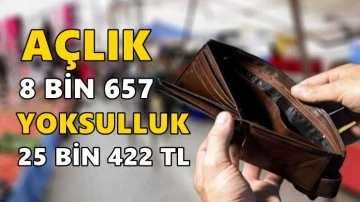 Açlık sınırı 8 bin 657, yoksulluk sınırı 25 bin 422 TL'ye çıktı!