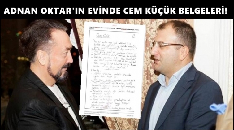 Adnan Oktar'ın evinde 'Cem K&uuml;&ccedil;&uuml;k' belgeleri!