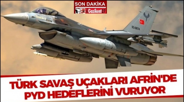 Afrin'de hava bombardımanı başladı!