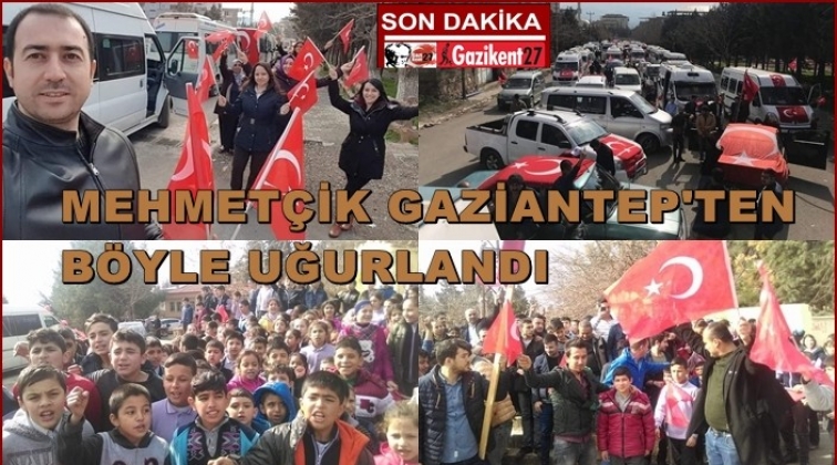 Afrin'e giden askerler Gaziantep'te böyle karşılandı