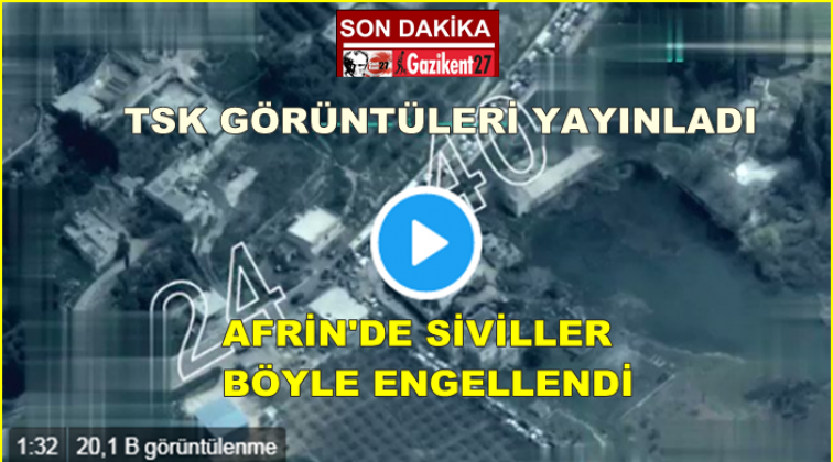 Afrin'i terk eden siviller böyle engellendi...