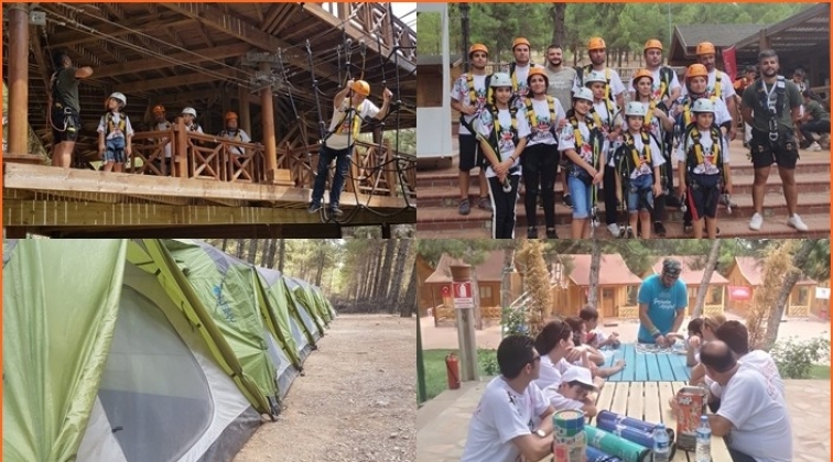 Aileler, &ccedil;ocukları ile birlikte eğleniyor