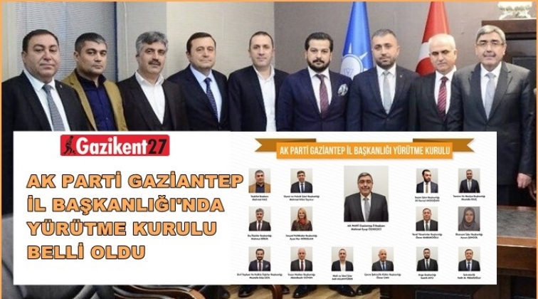 Ak Parti Gaziantep yürütme kurulu belli oldu
