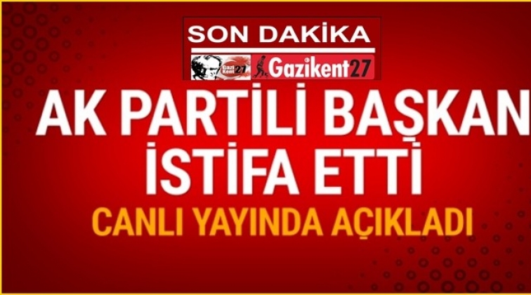 Ak Parti İl Başkanı canlı yayında istifa etti