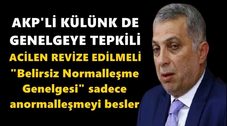 AK Partili K&uuml;l&uuml;nk'ten genelge eleştirisi...