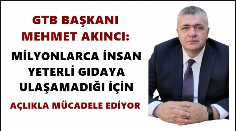 Akıncı'dan D&uuml;nya Gıda G&uuml;n&uuml; a&ccedil;ıklaması