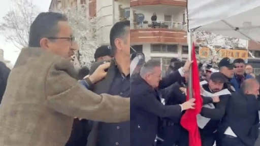 AKP'li Başkan işçilerin çadırına saldırdı, yumruk attı!
