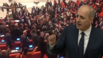 AKP'li Kurtulmuş konuşurken TBMM'de kavga çıktı!