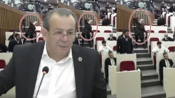 AKP'li meclis &uuml;yeleri Tanju &Ouml;zcan'a su fırlattı