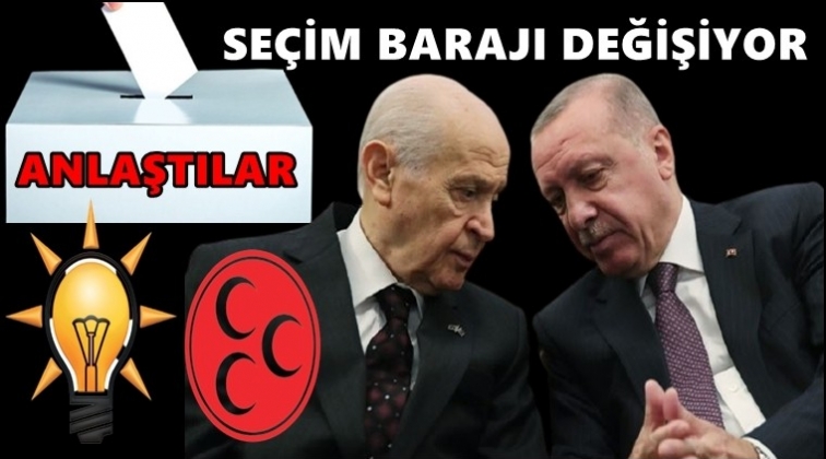 AKP-MHP anlaştı: Seçim barajı değişiyor!