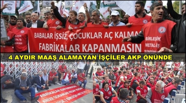 AKP önünde “Babalar İşsiz, Çocuklar Aç” eylemi