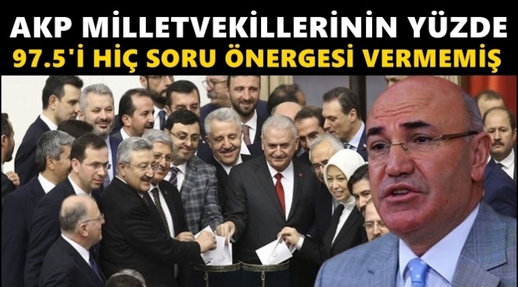 AKP vekillerinin y&uuml;zde 97.5'i hi&ccedil; &ouml;nerge vermedi!