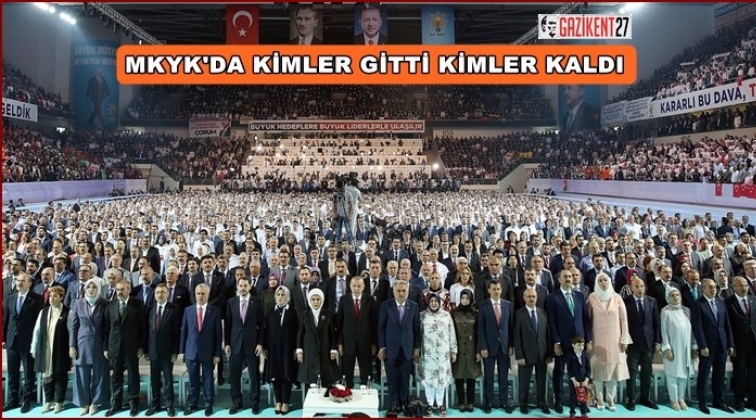 AKP’de MKYK’da gidenler ve kalanlar