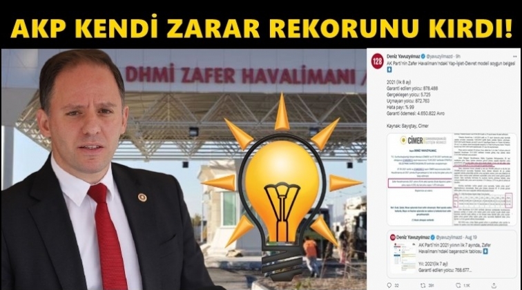 AKP'den zarar rekoru: 9 aylık zarar 5 milyon Avro!