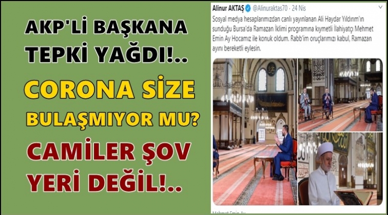AKP&rsquo;li başkana&nbsp;camide siyaset tepkisi