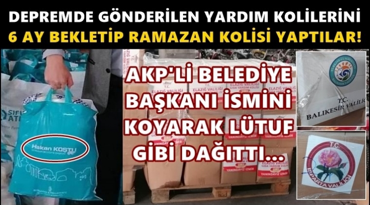 AKP'li belediyeden &ldquo;pes&rdquo; dedirten yardım oyunu!