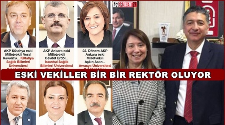 AKP&rsquo;li eski vekiller tek tek rekt&ouml;r oluyor