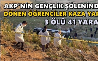 AKP'li gen&ccedil;ler miting d&ouml;n&uuml;ş&uuml; kaza yaptı: 3 &ouml;l&uuml;!