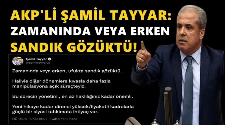 AKP'li Tayyar'dan bomba erken se&ccedil;im &ccedil;ıkışı!