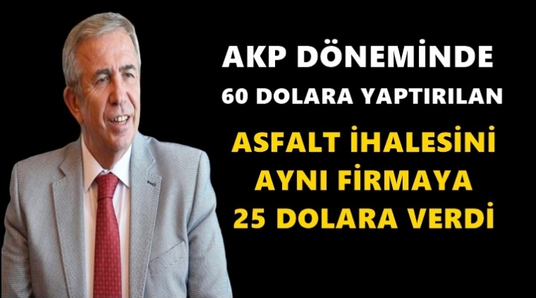 AKP'nin 60 dolara&nbsp;aldığı asfaltı 25 dolara aldı!