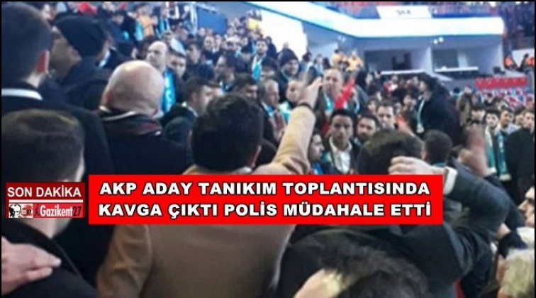 AKP&rsquo;nin aday tanıtım toplantısına polis m&uuml;dahalesi