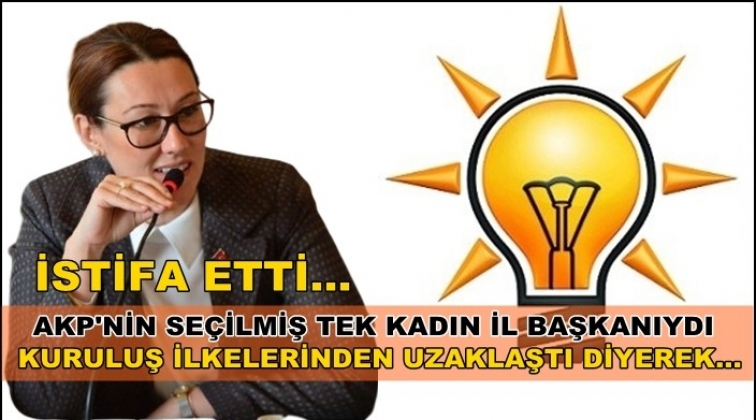 AKP'nin tek kadın il başkanı istifa etti