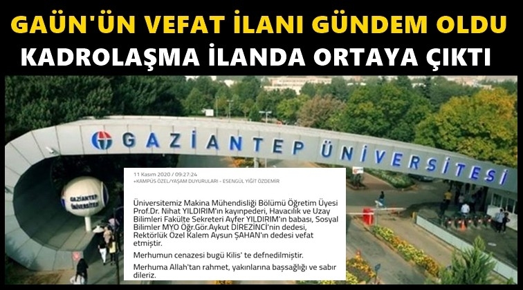 Akrabalık zincirini vefat ilanı ortaya &ccedil;ıkardı