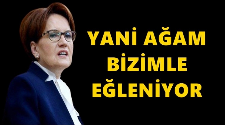 Akşener: Ağam bizle eğleniyor