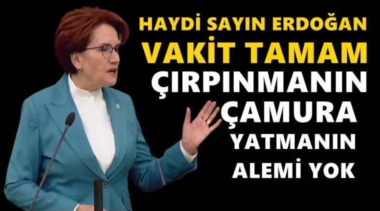 Akşener: Haydi sayın Erdoğan vakit tamam...