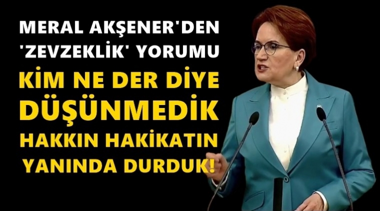 Akşener: Kim ne der diye d&uuml;ş&uuml;nmedik...