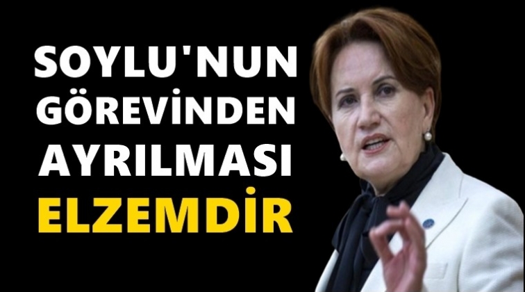 Akşener: Soylu&rsquo;nun g&ouml;revinden ayrılması elzemdir