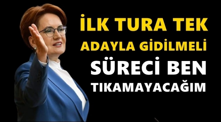 Akşener: S&uuml;reci ben tıkamayacağım...