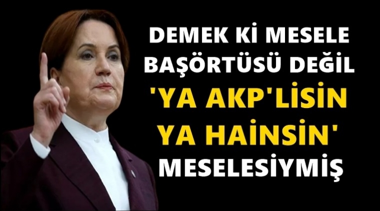 Akşener: &lsquo;ya AKP&rsquo;lisin ya hainsin&rsquo;