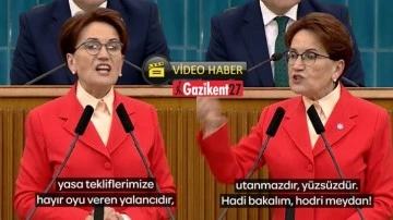 Akşener: Yasa tekliflerimize hayır oyu veren yalancıdır, utanmazdır, y&uuml;zs&uuml;zd&uuml;r!