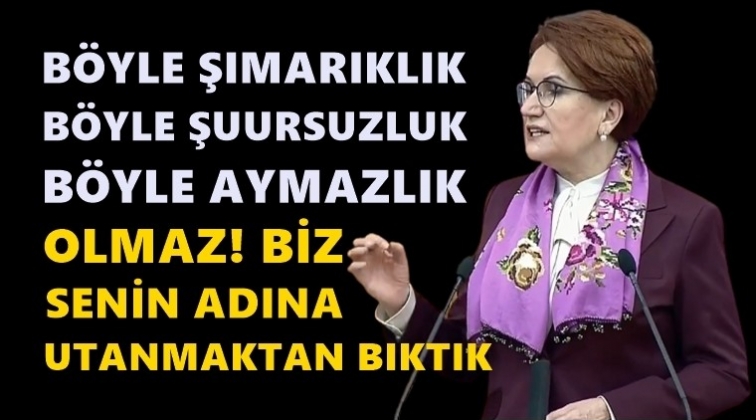 Akşener'den Erdoğan'a &ccedil;ok sert s&ouml;zler!