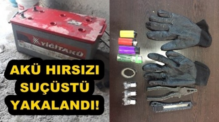 Ak&uuml; &ccedil;alarken su&ccedil;&uuml;st&uuml; yakalandı!