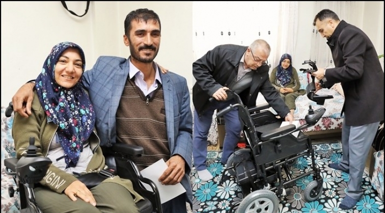 Ak&uuml;l&uuml; tekerlekli sandalye hediyesi mutlu etti