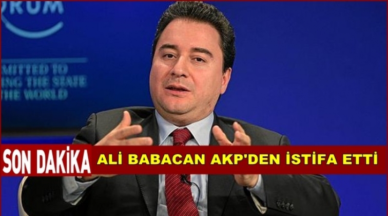 Ali Babacan AKP&rsquo;den istifa etti