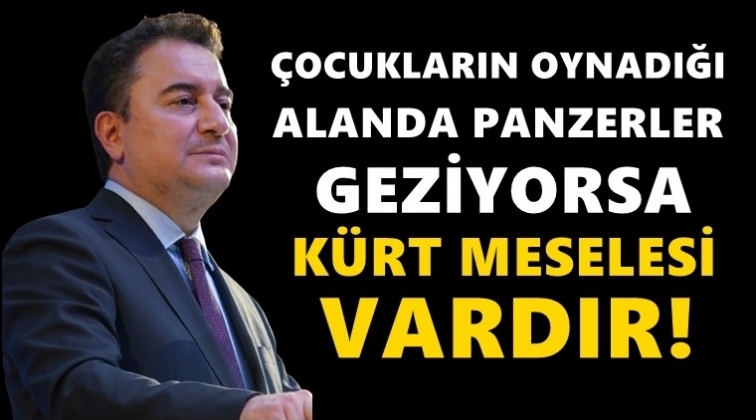 Ali Babacan: K&uuml;rt meselesi vardır...