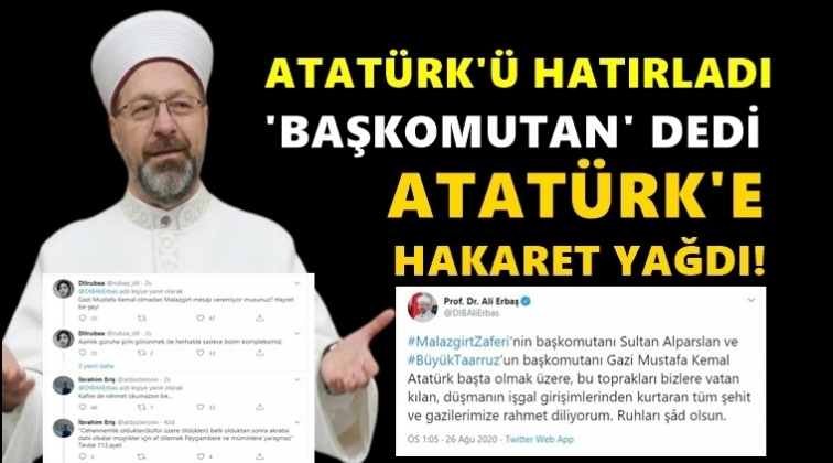 Erbaş Atat&uuml;rk&rsquo;&uuml; hatırladı ama bu kez de...