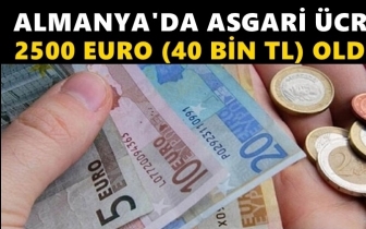 Almanya'da asgari &uuml;cret 2500 euro oldu!