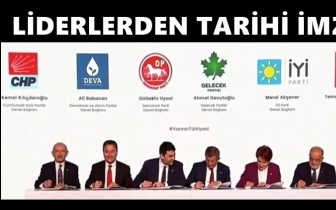 Altı liderden tarihi imza...