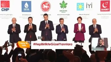 Altılı Masa'dan ortak paylaşım: Hep Birlikte G&uuml;zel Yarınlara