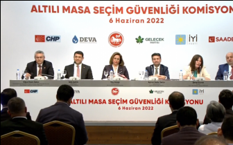Altılı masada g&uuml;ndem &lsquo;se&ccedil;im g&uuml;venliği&rsquo;