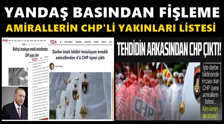 Amirallerin CHP'li yakınlarını fişlediler!..