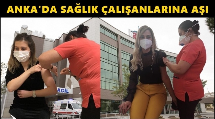 ANKA'da sağlık &ccedil;alışanlarına aşı yapıldı