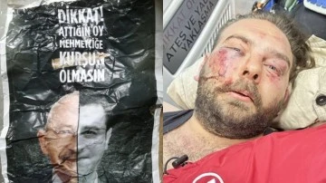 Ankara'da provokatif afişi indiren CHP y&ouml;neticisine saldırı!&nbsp;